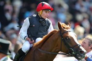 ASCOT, ENGLAND - JUNE 16: Ryan Moore on board Kyprios looks on after winning The Gold Cup during day three of Royal Ascot 2022 at Ascot Racecourse on June 16, 2022 in Ascot, England. (Photo by Alex Livesey/Getty Images)