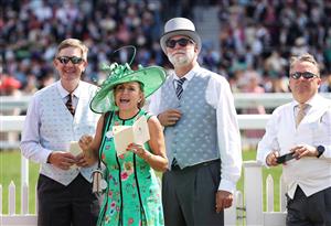 ASCOT, ENGLAND - JUNE 16: Racegoers watch on during Royal Ascot 2022 at Ascot Racecourse on June 16, 2022 in Ascot, England. (Photo by Ryan Pierse/Getty Images)