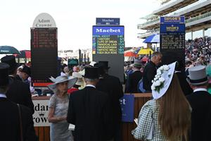 ASCOT, ENGLAND - JUNE 16: Racegoers during Royal Ascot 2022 at Ascot Racecourse on June 16, 2022 in Ascot, England. (Photo by Eamonn M. McCormack/Getty Images for Ascot Racecourse)