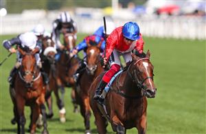 ASCOT, ENGLAND - JUNE 17: Frankie Dettori celebrates on board Inspiral after winning The Coronation Stakes on day four of Royal Ascot 2022 at Ascot Racecourse on June 17, 2022 in Ascot, England. (Photo by Alex Livesey/Getty Images)