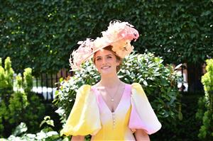 ASCOT, ENGLAND - JUNE 17: A racegoer attends Royal Ascot 2022 at Ascot Racecourse on June 17, 2022 in Ascot, England. (Photo by Kirstin Sinclair/Getty Images for Royal Ascot)