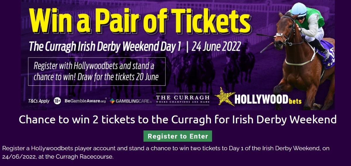HollywoodBets Giveaway Win tickets for the Curragh on June 24th
