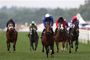 ASCOT, ENGLAND - JUNE 18: Naval Crown ridden by James Doyle wins The Platinum Jubilee Stakes during Royal Ascot 2022 at Ascot Racecourse on June 18, 2022 in Ascot, England. (Photo by Ryan Pierse/Getty Images)