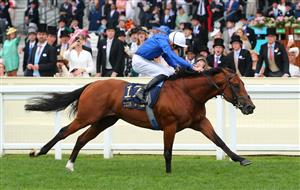ASCOT, ENGLAND - JUNE 18: Naval Crown ridden by James Doyle wins The Platinum Jubilee Stakes on day five of Royal Ascot 2022 at Ascot Racecourse on June 18, 2022 in Ascot, England. (Photo by Alex Livesey/Getty Images)