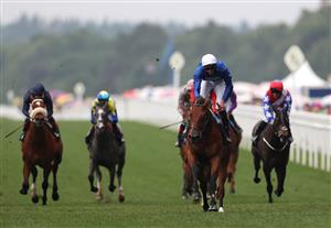 ASCOT, ENGLAND - JUNE 18: Naval Crown ridden by James Doyle wins The Platinum Jubilee Stakes during Royal Ascot 2022 at Ascot Racecourse on June 18, 2022 in Ascot, England. (Photo by Ryan Pierse/Getty Images)