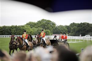 ASCOT, ENGLAND - JUNE 18: Princess Beatrice, Mr. Edoardo Mapelli Mozzi, Professor Douglas Antczak and Mrs. Lisa Antczak during the royal procession at Royal Ascot 2022 at Ascot Racecourse on June 18, 2022 in Ascot, England. (Photo by John Phillips/Getty Images for Ascot Racecourse)