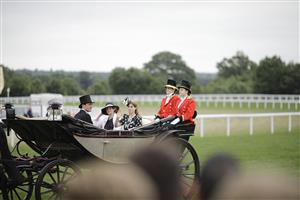 ASCOT, ENGLAND - JUNE 18: Princess Beatrice, Mr. Edoardo Mapelli Mozzi, Professor Douglas Antczak and Mrs. Lisa Antczak during the royal procession at Royal Ascot 2022 at Ascot Racecourse on June 18, 2022 in Ascot, England. (Photo by John Phillips/Getty Images for Ascot Racecourse)