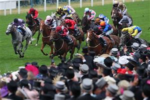ASCOT, ENGLAND - JUNE 18: Rohaan (1) ridden by Ryan Moore wins The Wokingham Stakes on day five of Royal Ascot 2022 at Ascot Racecourse on June 18, 2022 in Ascot, England. (Photo by Alex Livesey/Getty Images)