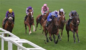 ASCOT, ENGLAND - JUNE 18: Stratum ridden by William Buick wins The Queen Alexandra Stakes on day five of Royal Ascot 2022 at Ascot Racecourse on June 18, 2022 in Ascot, England. (Photo by Alex Livesey/Getty Images)