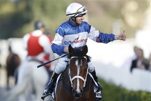 SYDNEY, AUSTRALIA - JUNE 18: William Pike on Skyman returns to scale after winning race 7 the Drinkwise W.J. McKell Cup during Sydney Racing at Rosehill Gardens on June 18, 2022 in Sydney, Australia. (Photo by Mark Evans/Getty Images)