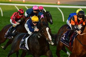 MELBOURNE, AUSTRALIA - JUNE 18: Matthew Cartwright riding Zac De Boss winning Race 9, the 2022 Country Achiever Gwenda Johnstone, during Melbourne Racing at Flemington Racecourse on June 18, 2022 in Melbourne, Australia. (Photo by Vince Caligiuri/Getty Images)