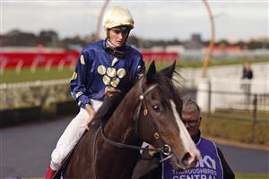 SYDNEY, AUSTRALIA - JUNE 18: Regan Bayliss on Kibou returns to scale after winning race 1 the ATC Bookmakers Recognition day Handicap during Sydney Racing at Rosehill Gardens on June 18, 2022 in Sydney, Australia. (Photo by Mark Evans/Getty Images)