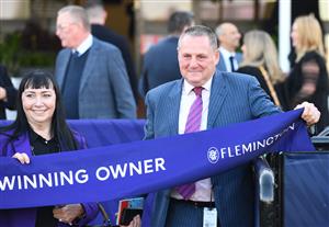 MELBOURNE, AUSTRALIA - JUNE 18: Trainer Grahame Begg and wife Sue Begg are seen after Passive Aggressive won Race 5, the A.r. Creswick Stakes, during Melbourne Racing at Flemington Racecourse on June 18, 2022 in Melbourne, Australia. (Photo by Vince Caligiuri/Getty Images)