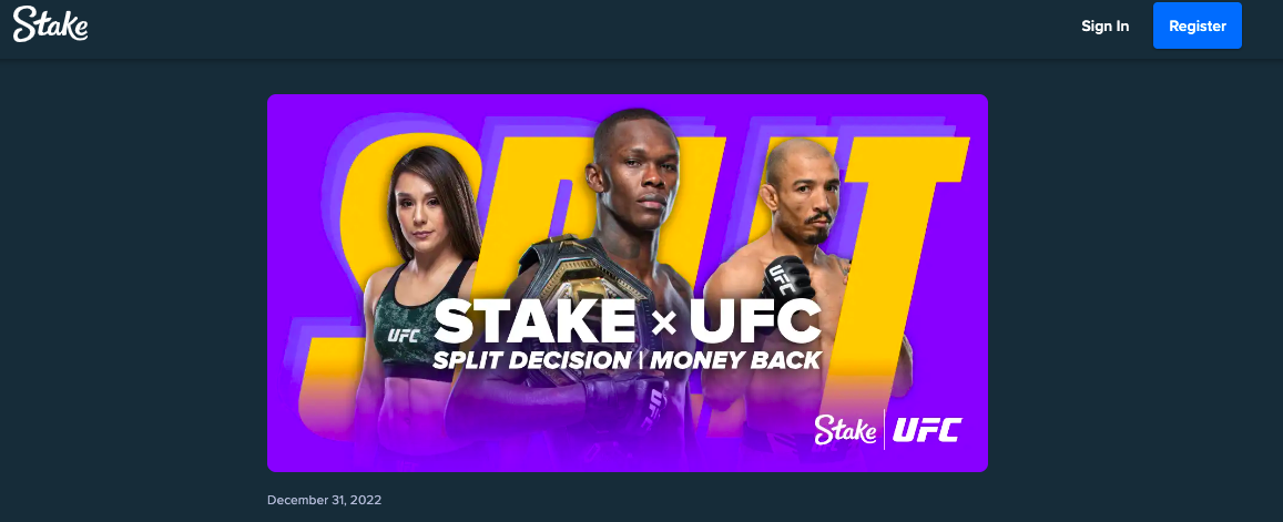 Stake UFC Split Decision Insurance