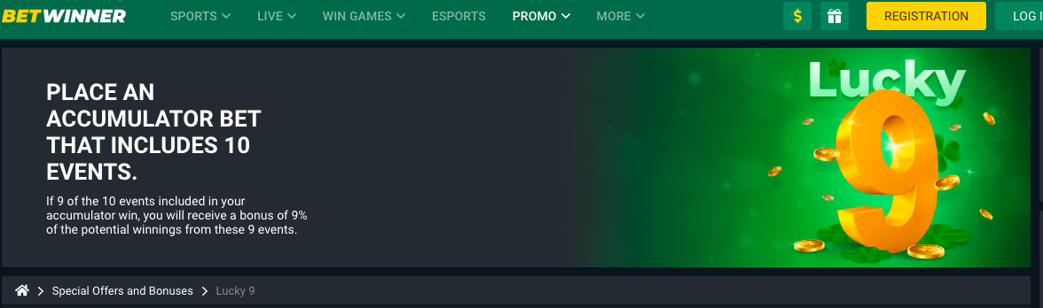 BetWinner Lucky 9 Promo