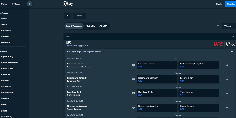 Stake.com sportsbook