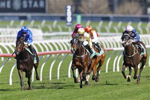 SYDNEY, AUSTRALIA - JULY 09: Jason Collett on Kanazawa wins race 3 the Grainshaker Vodka Handicap during Sydney Racing at Royal Randwick Racecourse on July 09, 2022 in Sydney, Australia. (Photo by Mark Evans/Getty Images)