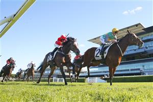 SYDNEY, AUSTRALIA - JULY 09: Sam Clipperton on La Chevalee wins race 4 the Chandon Handicap during Sydney Racing at Royal Randwick Racecourse on July 09, 2022 in Sydney, Australia. (Photo by Mark Evans/Getty Images)