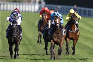 SYDNEY, AUSTRALIA - JULY 09: Sam Clipperton on Midnight In Tokyo wins race 1 the Home Affairs at Coolmore Handicap during Sydney Racing at Royal Randwick Racecourse on July 09, 2022 in Sydney, Australia. (Photo by Mark Evans/Getty Images)