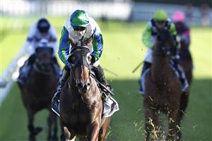 SYDNEY, AUSTRALIA - JULY 09: Reece Jones on Waihaha Falls wins race 7 the Bowermans Handicap during Sydney Racing at Royal Randwick Racecourse on July 09, 2022 in Sydney, Australia. (Photo by Mark Evans/Getty Images)
