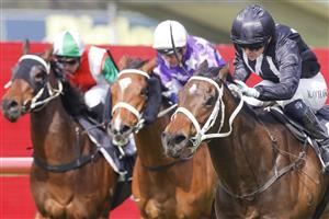 SYDNEY, AUSTRALIA - JULY 16: Kathy O'Hara riding Pretty Wild to win race 3 the Bowermans Handicap with Pretty Wild during Sydney Racing at Rosehill Gardens on July 16, 2022 in Sydney, Australia. (Photo by Jenny Evans/Getty Images)