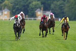 ASCOT, ENGLAND - JULY 23: PJ McDonald riding Pyledriver (red cap) win The King George VI And Queen Elizabeth Qipco Stakes from Rene Piechulek riding Torquator Tasso (yellow) at Ascot Racecourse on July 23, 2022 in Ascot, England. (Photo by Alan Crowhurst/Getty Images)