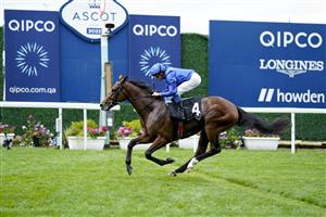 ASCOT, ENGLAND - JULY 23: William Buick riding Naval Power win The Flexjet Pat Eddery Stakes at Ascot Racecourse on July 23, 2022 in Ascot, England. (Photo by Alan Crowhurst/Getty Images)