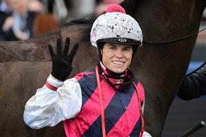 MELBOURNE, AUSTRALIA - JULY 23: Craig Williams reacts after riding his fourth winner Throntari in Race 7, the Stow Storage Solutions Handicap during Melbourne Racing at Caulfield Racecourse on July 23, 2022 in Melbourne, Australia. (Photo by Vince Caligiuri/Getty Images)