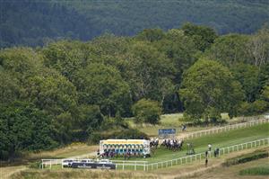 CHICHESTER, ENGLAND - JULY 28: A general view as runners leave the stalls for The John Pearce Racing Gordon Stakes during day three of the Qatar Goodwood Festival at Goodwood Racecourse on July 28, 2022 in Chichester, England. (Photo by Alan Crowhurst/Getty Images)