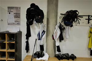 CHICHESTER, ENGLAND - JULY 29: Jockeys changing room during day four of the Qatar Goodwood Festival at Goodwood Racecourse on July 29, 2022 in Chichester, England. (Photo by Alan Crowhurst/Getty Images)