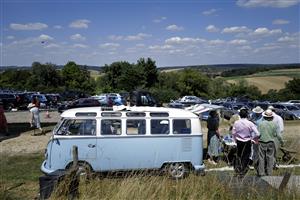CHICHESTER, ENGLAND - JULY 29: A picnic in the car park during day four of the Qatar Goodwood Festival at Goodwood Racecourse on July 29, 2022 in Chichester, England. (Photo by Alan Crowhurst/Getty Images)