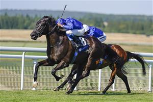 CHICHESTER, ENGLAND - JULY 29: William Buick riding Rebel's Romance (L) win The L'Ormarins Queen's Plate Glorious Stakes during day four of the Qatar Goodwood Festival at Goodwood Racecourse on July 29, 2022 in Chichester, England. (Photo by Alan Crowhurst/Getty Images)