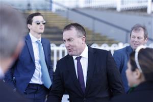 SYDNEY, AUSTRALIA - JULY 30: Trainer John O'Shea after winning race 6 the Atc Thank You Stable Staff Handicap with Pizarro during Sydney Racing at Rosehill Gardens on July 30, 2022 in Sydney, Australia. (Photo by Mark Evans/Getty Images)