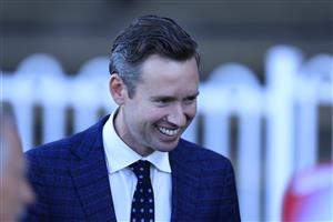 SYDNEY, AUSTRALIA - JULY 30: Trainer Adrian Bott smiles after winning race 8 the Atc Foundation Winter Challenge with Cross Talk during Sydney Racing at Rosehill Gardens on July 30, 2022 in Sydney, Australia. (Photo by Mark Evans/Getty Images)