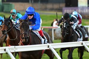 MELBOURNE, AUSTRALIA - JULY 30: Craig Williams riding Lackeen winning Race 8, the Ranvet Travis Harrison Cup, during Melbourne Racing at Moonee Valley Racecourse on July 30, 2022 in Melbourne, Australia. (Photo by Vince Caligiuri/Getty Images)