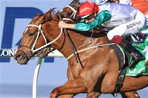 SYDNEY, AUSTRALIA - JULY 30: Hugh Bowman on Wicklow wins race 7 the Special Achievement Shelby Sixtysix during Sydney Racing at Rosehill Gardens on July 30, 2022 in Sydney, Australia. (Photo by Mark Evans/Getty Images)