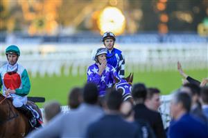 SYDNEY, AUSTRALIA - JULY 30: Hugh Bowman on Sur La Mer returns to scale after winning race 10 the Atc Thank You Trainers Handicap during Sydney Racing at Rosehill Gardens on July 30, 2022 in Sydney, Australia. (Photo by Mark Evans/Getty Images)