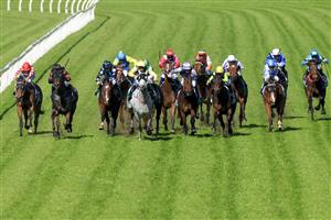 SYDNEY, AUSTRALIA - JULY 30: James McDonald (yellow cap, lime sleeves) on Molly Nails wins race 1 the Tab Highway Handicap during Sydney Racing at Rosehill Gardens on July 30, 2022 in Sydney, Australia. (Photo by Mark Evans/Getty Images)