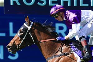 SYDNEY, AUSTRALIA - JULY 30: Kerrin McEvoy on Contributingfactor wins race 3 the Midway Handicap during Sydney Racing at Rosehill Gardens on July 30, 2022 in Sydney, Australia. (Photo by Mark Evans/Getty Images)