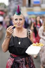 YORK, ENGLAND - AUGUST 18: Chips for lunch at York Racecourse on August 18, 2022 in York, England. (Photo by Alan Crowhurst/Getty Images)