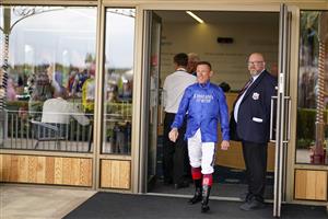 YORK, ENGLAND - AUGUST 18: Frankie Dettori at York Racecourse on August 18, 2022 in York, England. (Photo by Alan Crowhurst/Getty Images)