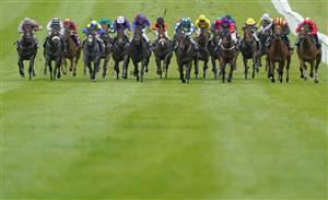 KILDARE, IRELAND - SEPTEMBER 11: Jason Hart riding Highfield Princess (R, red) win The Al Basti Equiworld, Dubai Flying Five Stakes at Curragh Racecourse on September 11, 2022 in Kildare, Ireland. (Photo by Alan Crowhurst/Getty Images)
