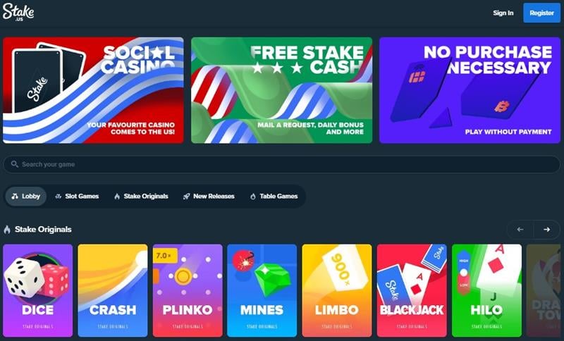 Stake.us - Sweepstake Casino