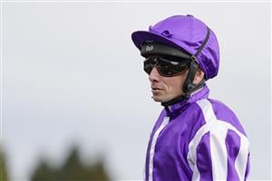 NEWMARKET, ENGLAND - SEPTEMBER 24: Ryan Moore after riding Blackbeard to win The Juddmonte Middle Park Stakes at Newmarket Racecourse on September 24, 2022 in Newmarket, England. (Photo by Alan Crowhurst/Getty Images)
