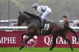 Japanese jockey Yutaka TAke riding on "Do Deuce" competes in The Prix de l