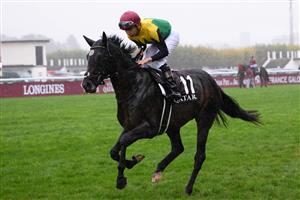 Japanese jockey Kazuo Yokoyama riding "Titleholder" competes in The Prix de l