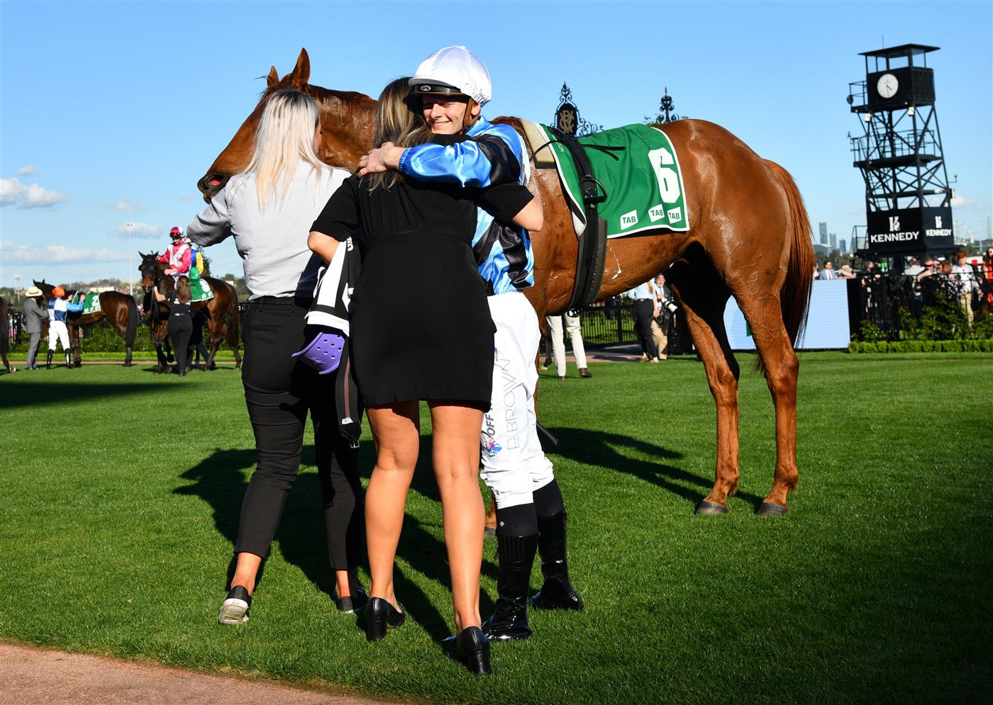 MELBOURNE, AUSTRALIA - OCTOBER 01: Ethan Brown after riding Smokin' Romans to win race 7, the TAB Turnbull Stakes, during Turnbull Stakes Day at Flemington Racecourse on October 01, 2022 in Melbourne, Australia. (Getty)