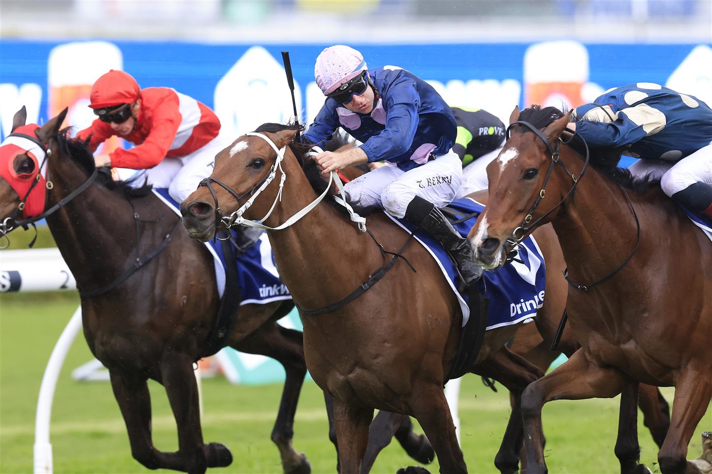 SYDNEY, AUSTRALIA - OCTOBER 01: Tommy Berry on No Compromise wins race 9 the Furphy Metropolitan during Sydney Racing at Royal Randwick Racecourse on October 01, 2022 in Sydney, Australia. (Photo by Mark Evans/Getty Images)