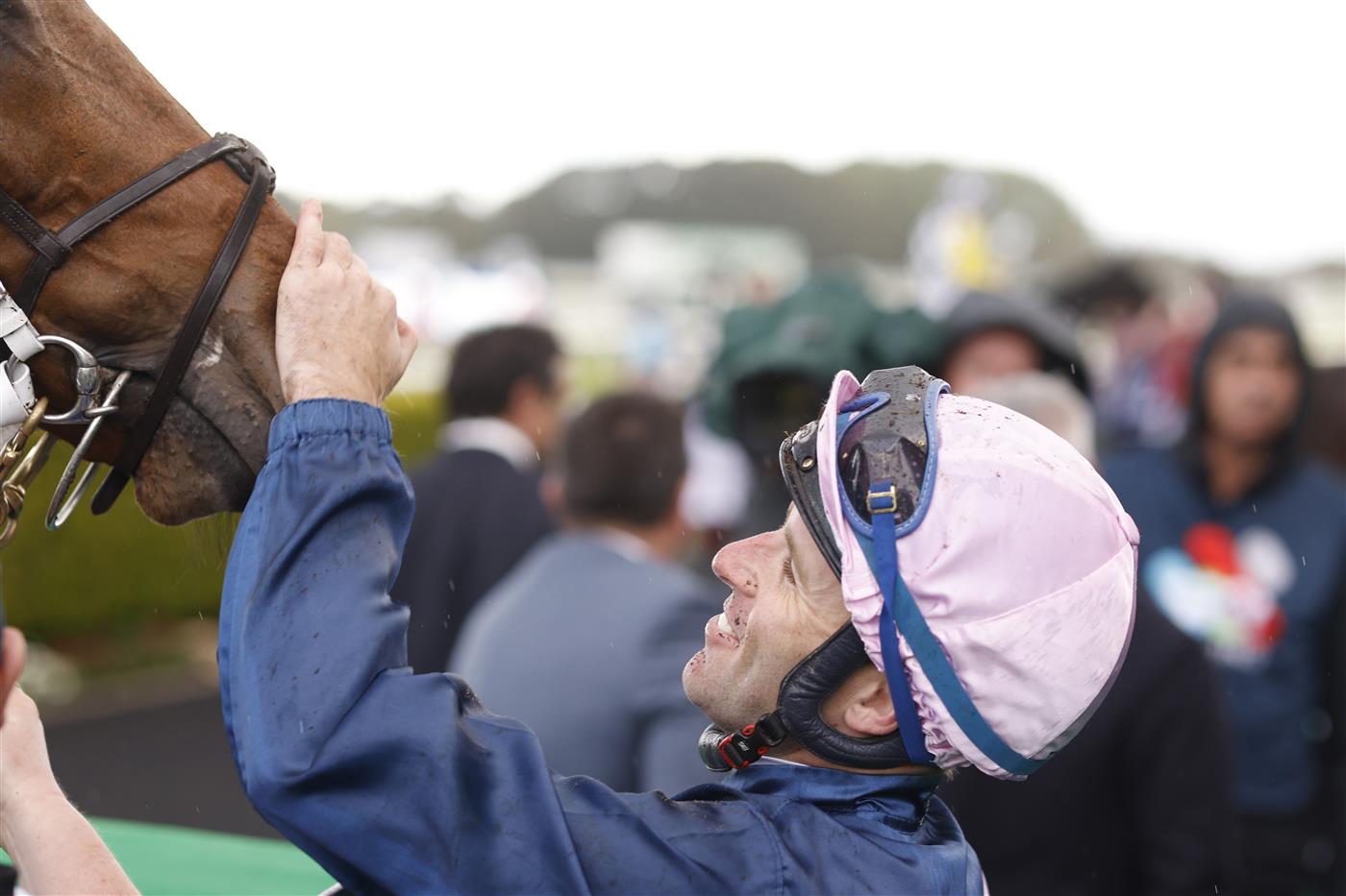 SYDNEY, AUSTRALIA - OCTOBER 01: Tommy Berry on No Compromise returns to scale after winning race 9 the Furphy Metropolitan during Sydney Racing at Royal Randwick Racecourse on October 01, 2022 in Sydney, Australia. (Photo by Mark Evans/Getty Images)