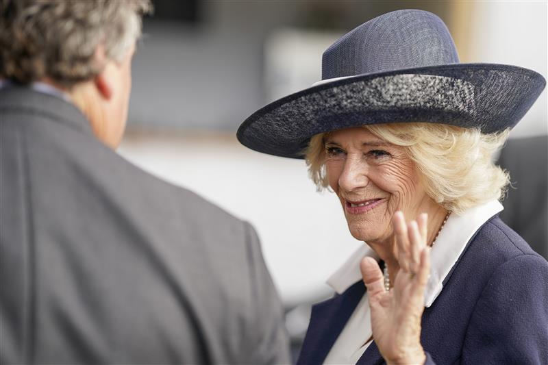 ASCOT, ENGLAND - OCTOBER 15: Camilla, Queen Consort arrives at Ascot Racecourse on October 15, 2022 in Ascot, England. (Photo by Alan Crowhurst/Getty Images)